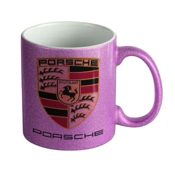 Porsche, Κούπα Μωβ Glitter που γυαλίζει, κεραμική, 330ml