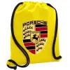 Backpack pouch GYMBAG Yellow, with pocket (40x48cm) & thick cords