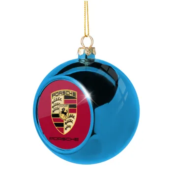 Porsche, Blue Christmas tree ball ornament 8cm