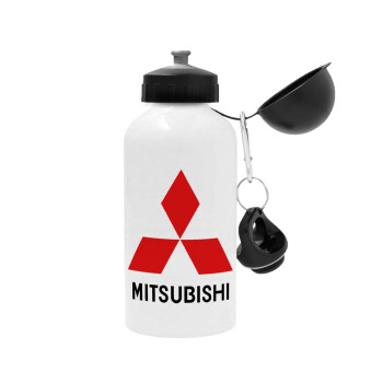mitsubishi, Metal water bottle, White, aluminum 500ml