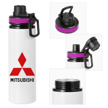 mitsubishi, Metallic water bottle with safety lid, 850ml aluminum