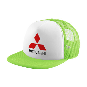 mitsubishi, Καπέλο Soft Trucker με Δίχτυ Πράσινο/Λευκό