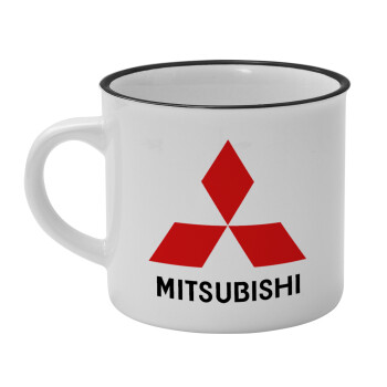 mitsubishi, Κούπα κεραμική vintage Λευκή/Μαύρη 230ml