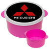 mitsubishi, ΡΟΖ παιδικό δοχείο φαγητού (lunchbox) πλαστικό (BPA-FREE) Lunch Βox M16 x Π16 x Υ8cm