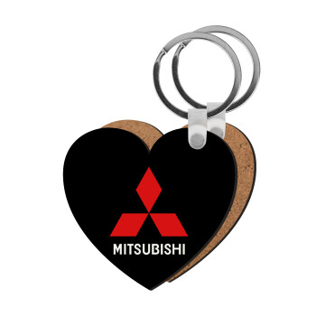 mitsubishi, Μπρελόκ Ξύλινο καρδιά MDF