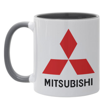 mitsubishi, Mug colored grey, ceramic, 330ml