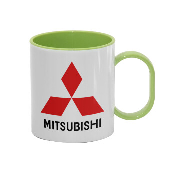 mitsubishi, Κούπα (πλαστική) (BPA-FREE) Polymer Πράσινη για παιδιά, 330ml