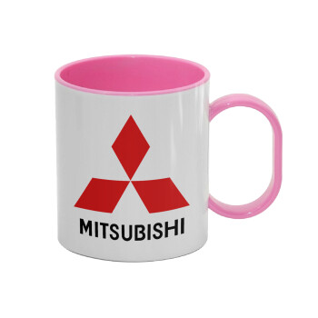 mitsubishi, Κούπα (πλαστική) (BPA-FREE) Polymer Ροζ για παιδιά, 330ml