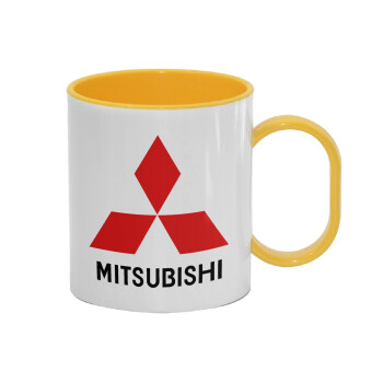 mitsubishi, Κούπα (πλαστική) (BPA-FREE) Polymer Κίτρινη για παιδιά, 330ml