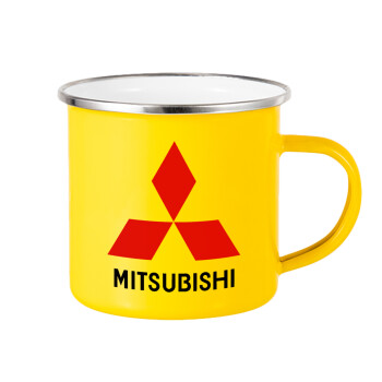 mitsubishi, Yellow Enamel Metallic Cup 360ml