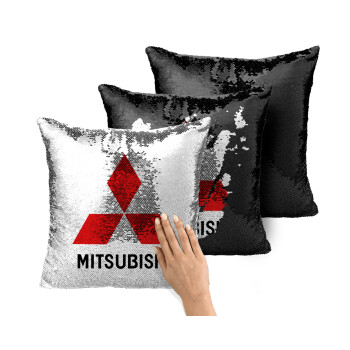 mitsubishi, Μαξιλάρι καναπέ Μαγικό Μαύρο με πούλιες 40x40cm περιέχεται το γέμισμα