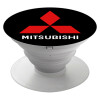 mitsubishi, Pop Socket Λευκό Βάση Στήριξης Κινητού στο Χέρι