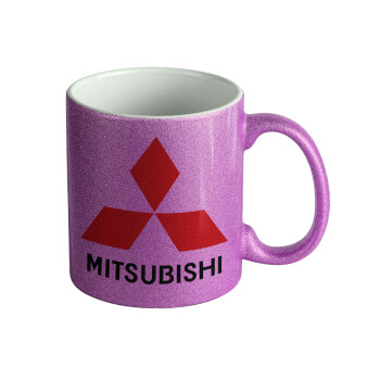 mitsubishi, Κούπα Μωβ Glitter που γυαλίζει, κεραμική, 330ml