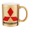 Mug ceramic, gold mirror, 330ml