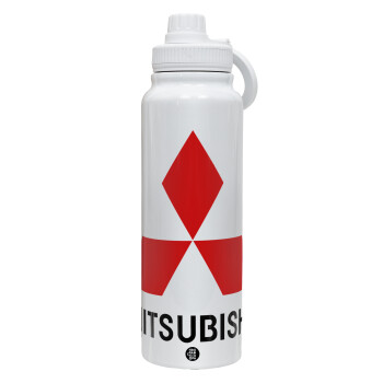 mitsubishi, 1L Stainless Steel Thermal Bottle with Phone Holder & Double Wall Insulation