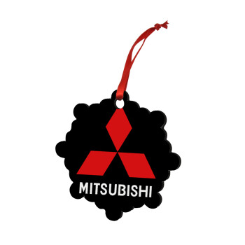 mitsubishi, Χριστουγεννιάτικο στολίδι snowflake ξύλινο 7.5cm