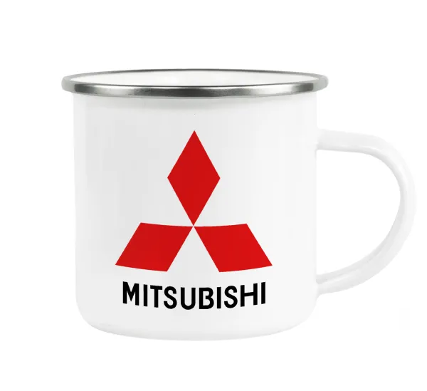 mitsubishi — Metallic enamel cup white 360ml