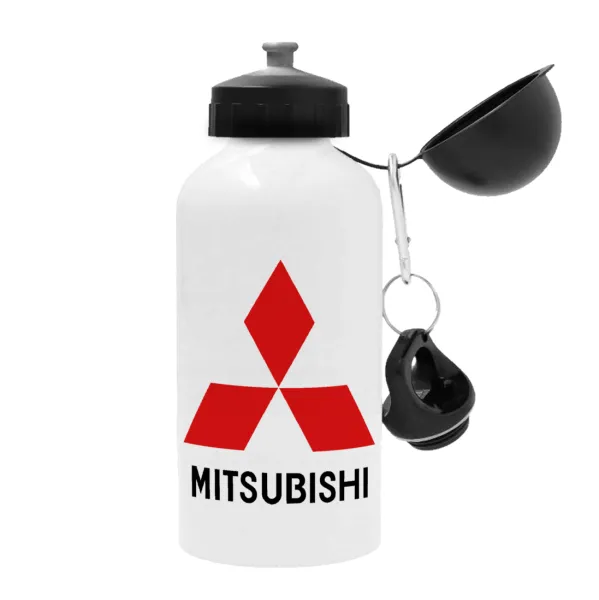 mitsubishi — Μεταλλικό παγούρι νερού, Λευκό, αλουμινίου 500ml