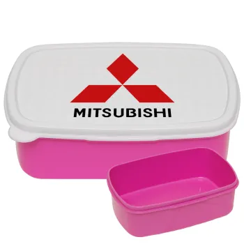 mitsubishi, ΡΟΖ παιδικό δοχείο φαγητού (lunchbox) πλαστικό (BPA-FREE) Lunch Βox M18 x Π13 x Υ6cm