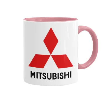 mitsubishi, Κούπα χρωματιστή ροζ, κεραμική, 330ml