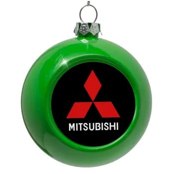 mitsubishi, Green Christmas tree ornament bauble 8cm