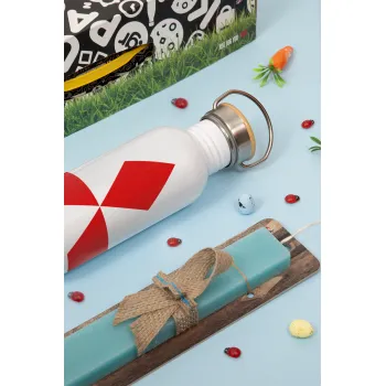 mitsubishi, Πασχαλινή Λαμπάδα με παγούρι μεταλλικό (620ml, stainless steel) & κερί αρωματικό πλακέ (30cm) (ΤΙΡΚΟΥΑΖ)