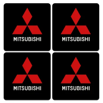 mitsubishi, ΣΕΤ 4 Σουβέρ ξύλινα τετράγωνα (9cm)