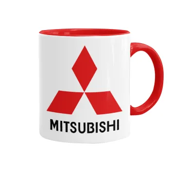 mitsubishi, Κούπα χρωματιστή κόκκινη, κεραμική, 330ml