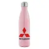 Μεταλλικό παγούρι θερμός Ροζ Ιριδίζον (Stainless steel), διπλού τοιχώματος, 500ml