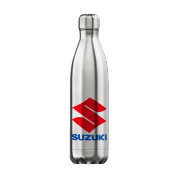 SUZUKI, Μεταλλικό παγούρι θερμός Inox (Stainless steel), διπλού τοιχώματος, 750ml