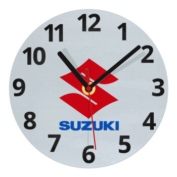 SUZUKI, Ρολόι τοίχου γυάλινο (20cm)