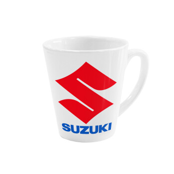 SUZUKI, Κούπα κωνική Latte Λευκή, κεραμική, 300ml