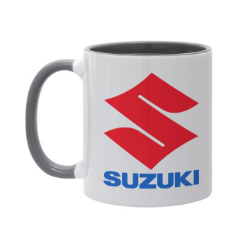 SUZUKI, Κούπα χρωματιστή γκρι, κεραμική, 330ml