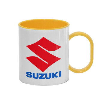 SUZUKI, Κούπα (πλαστική) (BPA-FREE) Polymer Κίτρινη για παιδιά, 330ml