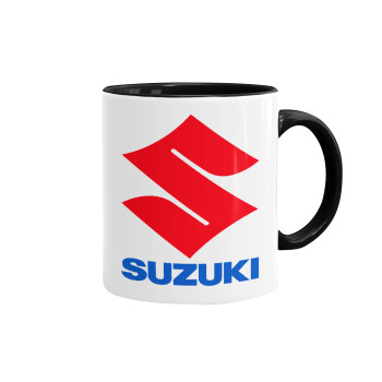 SUZUKI, Κούπα χρωματιστή μαύρη, κεραμική, 330ml
