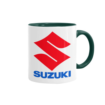 SUZUKI, Κούπα χρωματιστή πράσινη, κεραμική, 330ml