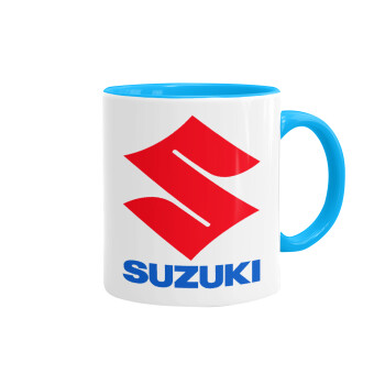SUZUKI, Mug colored light blue, ceramic, 330ml