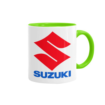 SUZUKI, Mug colored light green, ceramic, 330ml