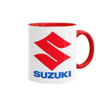 SUZUKI, Mug colored red, ceramic, 330ml