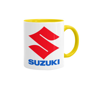 SUZUKI, Κούπα χρωματιστή κίτρινη, κεραμική, 330ml