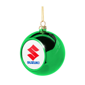 SUZUKI, Χριστουγεννιάτικη μπάλα δένδρου Πράσινη 8cm