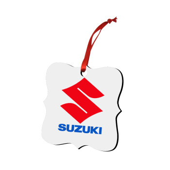 SUZUKI, Christmas ornament polygon wooden 7.5cm