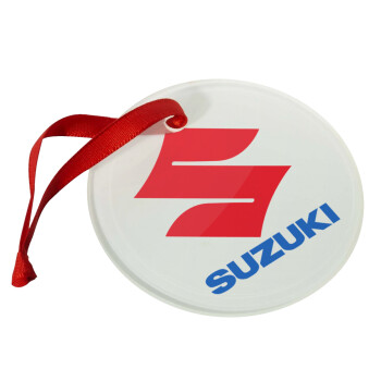 SUZUKI, Χριστουγεννιάτικο στολίδι γυάλινο 9cm