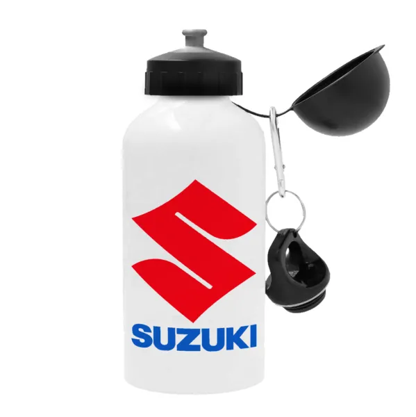SUZUKI — Μεταλλικό παγούρι νερού, Λευκό, αλουμινίου 500ml