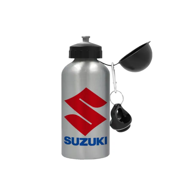 SUZUKI — Metallic water jug, Silver, aluminum 500ml