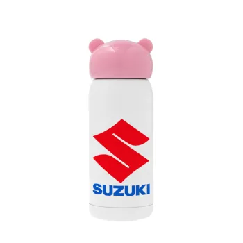 SUZUKI, Ροζ ανοξείδωτο παγούρι θερμό (Stainless steel), 320ml
