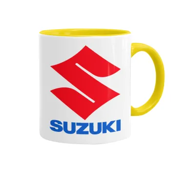 SUZUKI, Κούπα χρωματιστή κίτρινη, κεραμική, 330ml