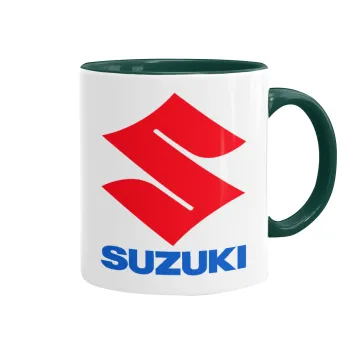SUZUKI, Κούπα χρωματιστή πράσινη, κεραμική, 330ml