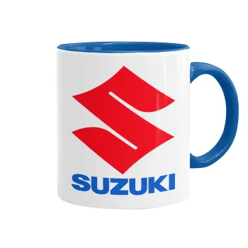 SUZUKI, Κούπα χρωματιστή μπλε, κεραμική, 330ml