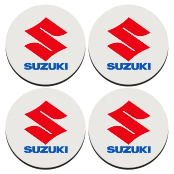SUZUKI, ΣΕΤ 4 Σουβέρ ξύλινα στρογγυλά (9cm)